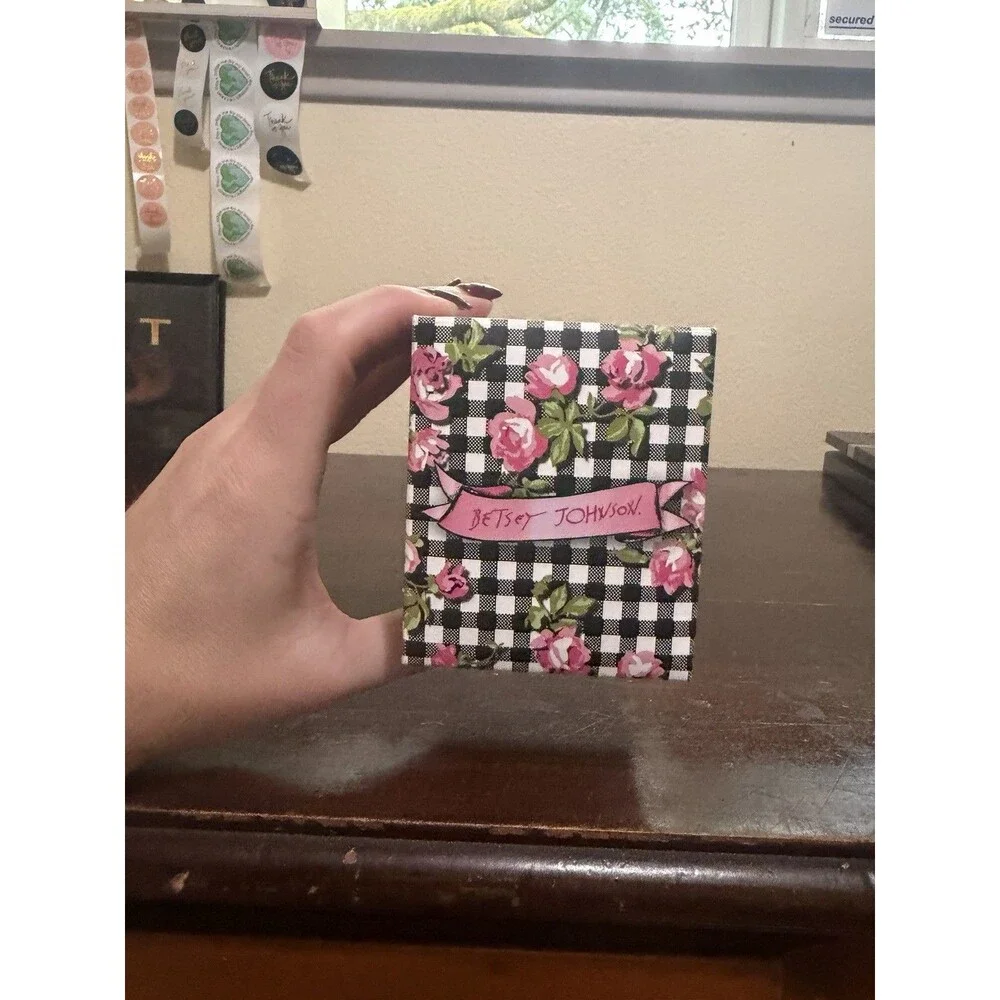 Empty Betsey Johnson Ring Watch Jewelry Box Floral & Pink